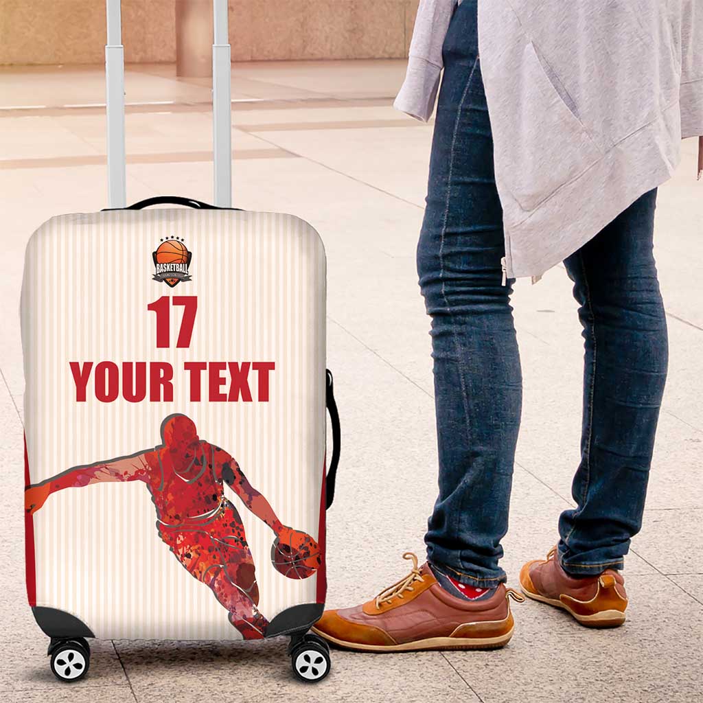 Custom Espana Basketball Spain Luggage Cover Baloncesto Come on La Roja White Style LT17