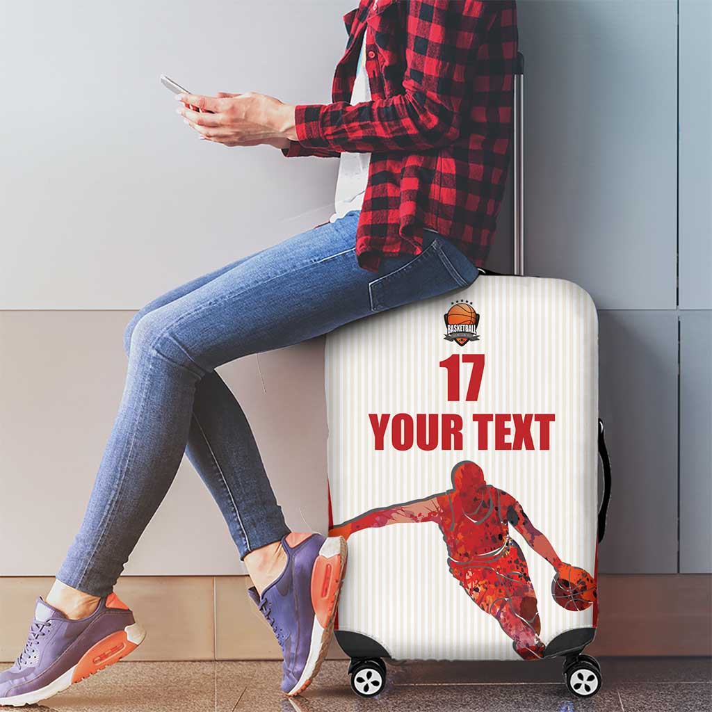 Custom Espana Basketball Spain Luggage Cover Baloncesto Come on La Roja White Style LT17