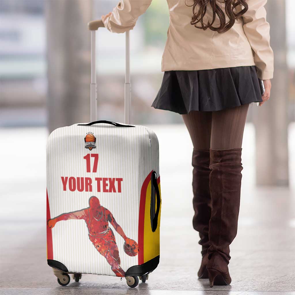 Custom Espana Basketball Spain Luggage Cover Baloncesto Come on La Roja White Style LT17