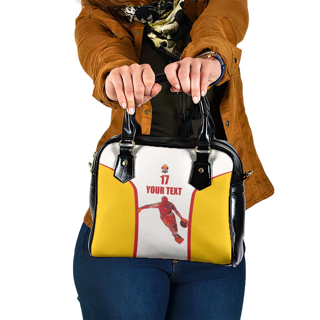 Custom Espana Basketball Spain Shoulder Handbag Baloncesto Come on La Roja White Style LT17