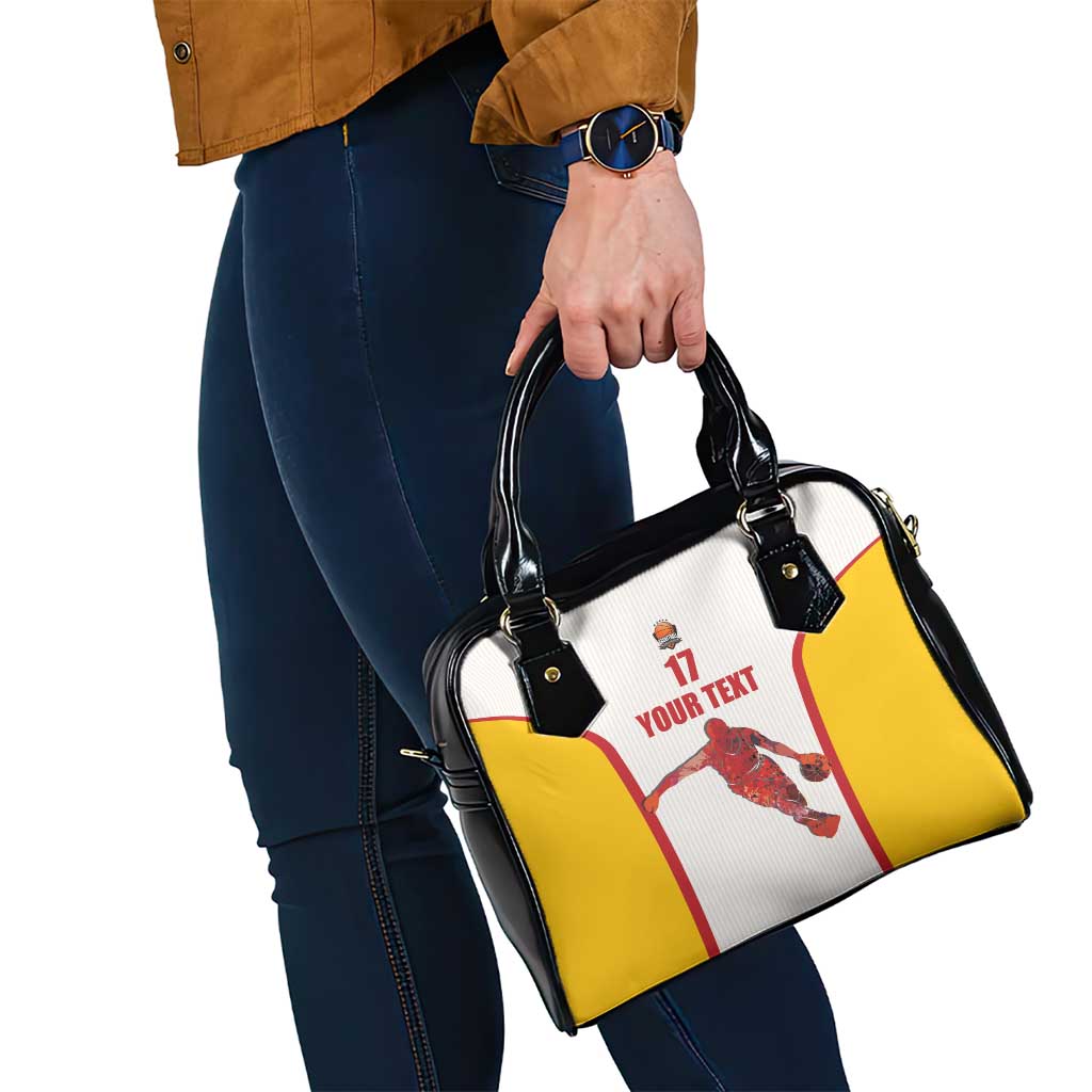 Custom Espana Basketball Spain Shoulder Handbag Baloncesto Come on La Roja White Style LT17