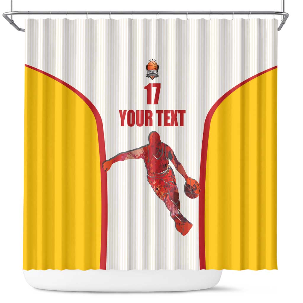 Custom Espana Basketball Spain Shower Curtain Baloncesto Come on La Roja White Style LT17