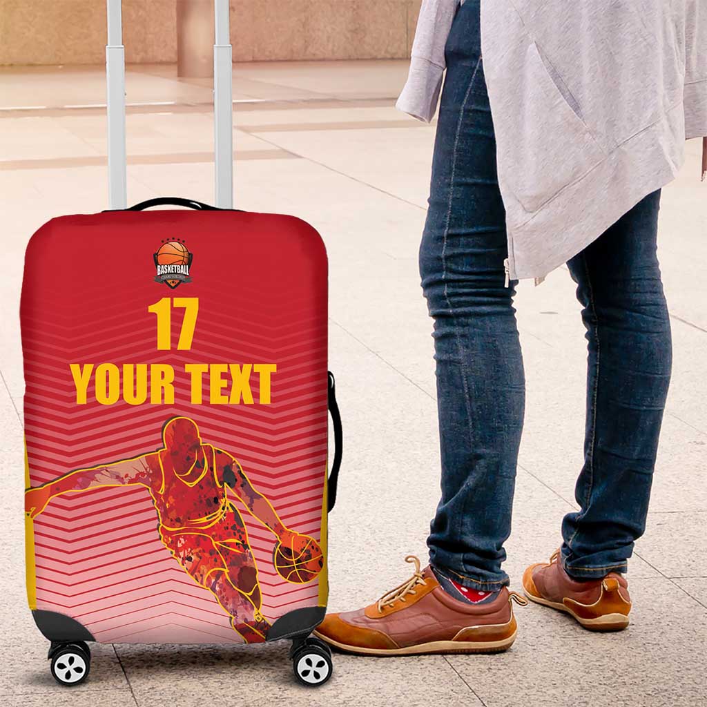 Custom Espana Basketball Spain Luggage Cover Baloncesto Come on La Roja Red Style LT17