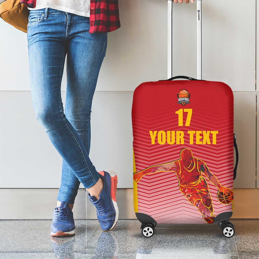 Custom Espana Basketball Spain Luggage Cover Baloncesto Come on La Roja Red Style LT17