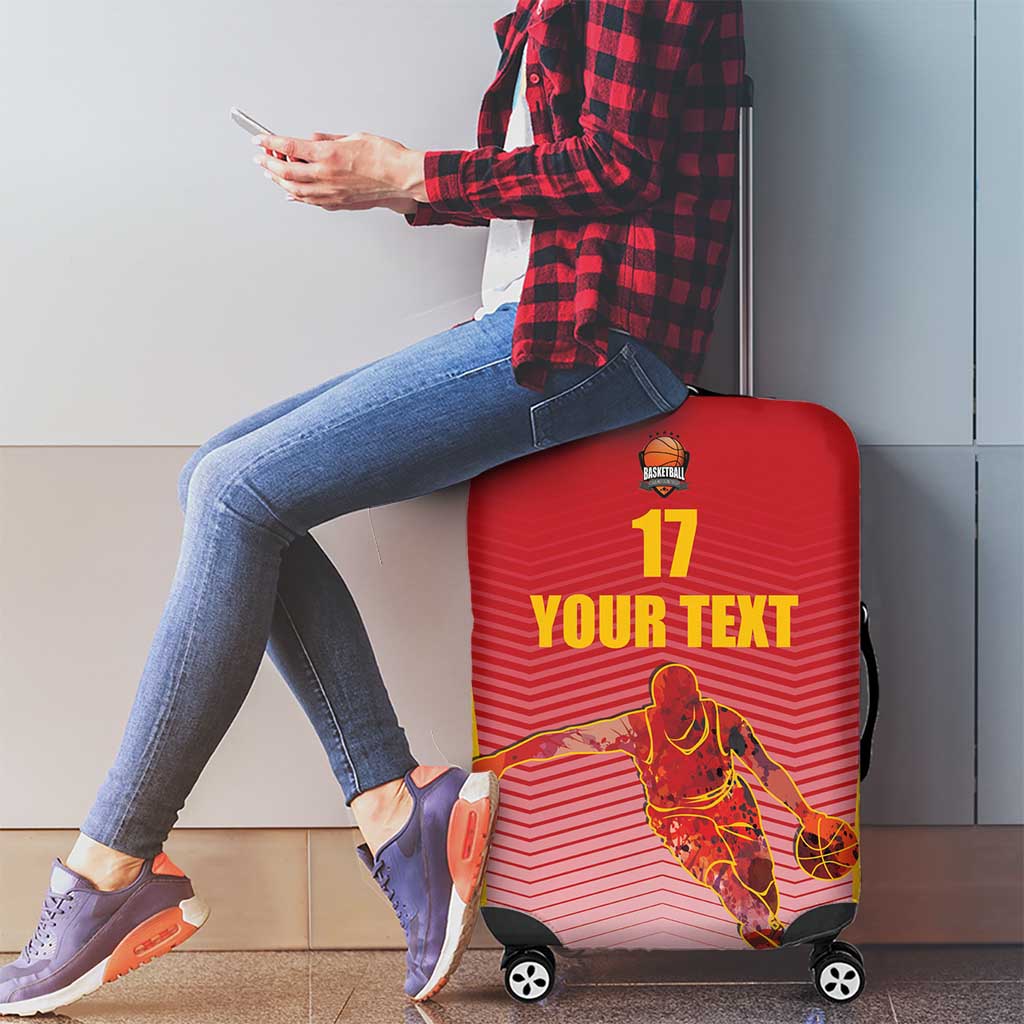 Custom Espana Basketball Spain Luggage Cover Baloncesto Come on La Roja Red Style LT17