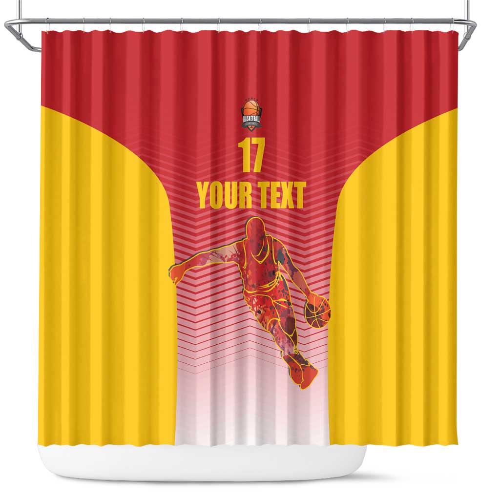 Custom Espana Basketball Spain Shower Curtain Baloncesto Come on La Roja Red Style LT17