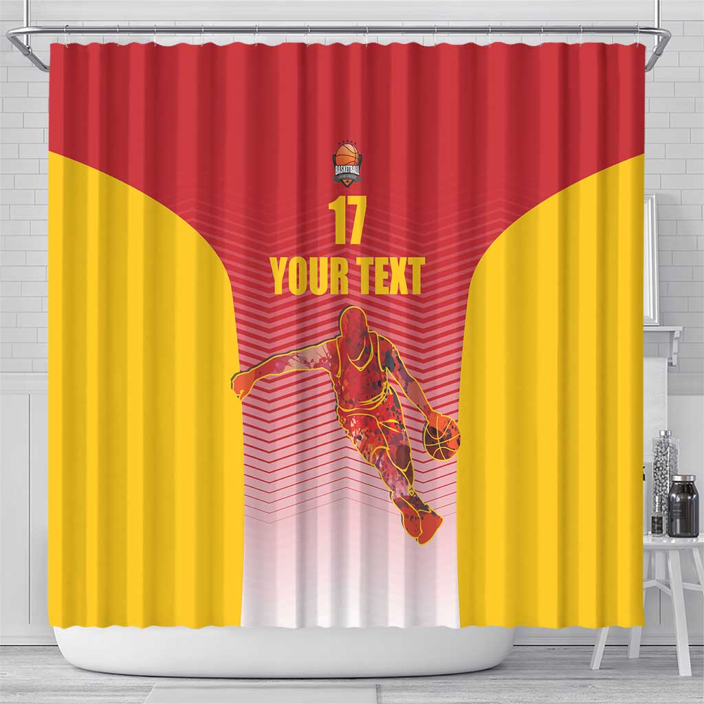 Custom Espana Basketball Spain Shower Curtain Baloncesto Come on La Roja Red Style LT17