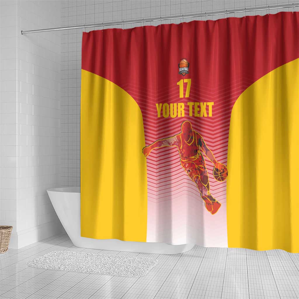 Custom Espana Basketball Spain Shower Curtain Baloncesto Come on La Roja Red Style LT17