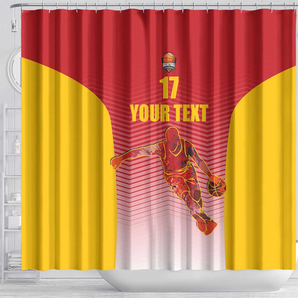 Custom Espana Basketball Spain Shower Curtain Baloncesto Come on La Roja Red Style LT17