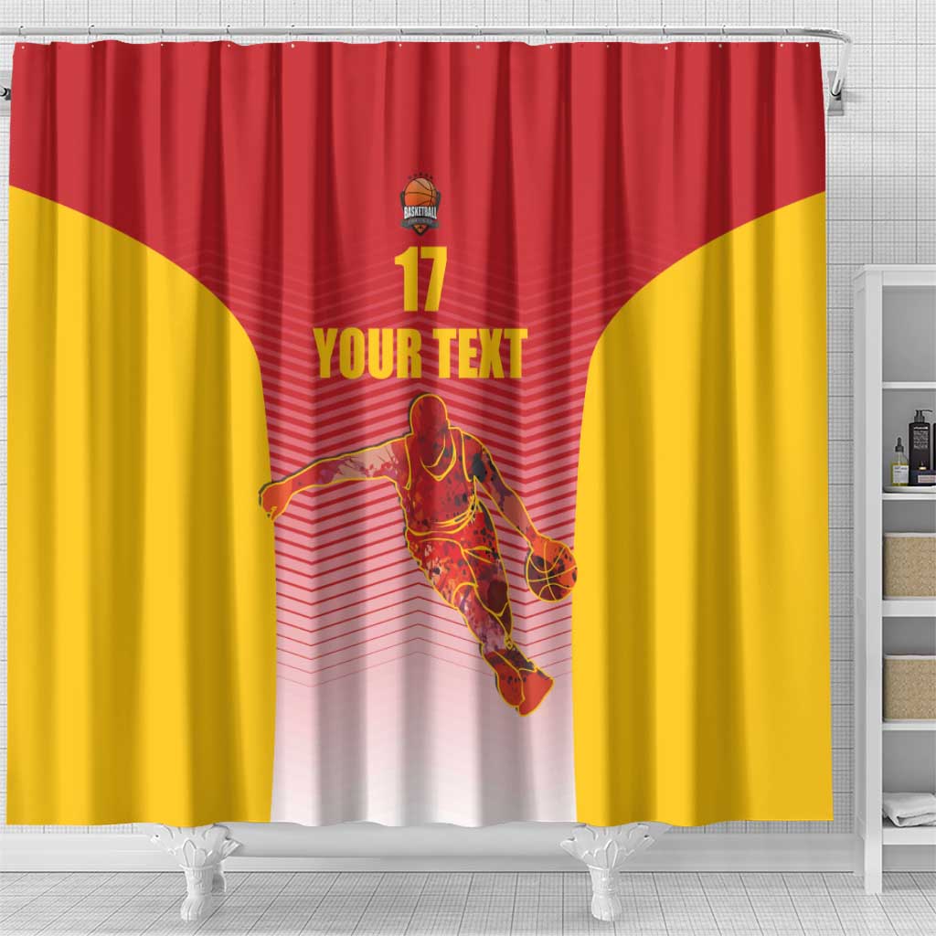 Custom Espana Basketball Spain Shower Curtain Baloncesto Come on La Roja Red Style LT17