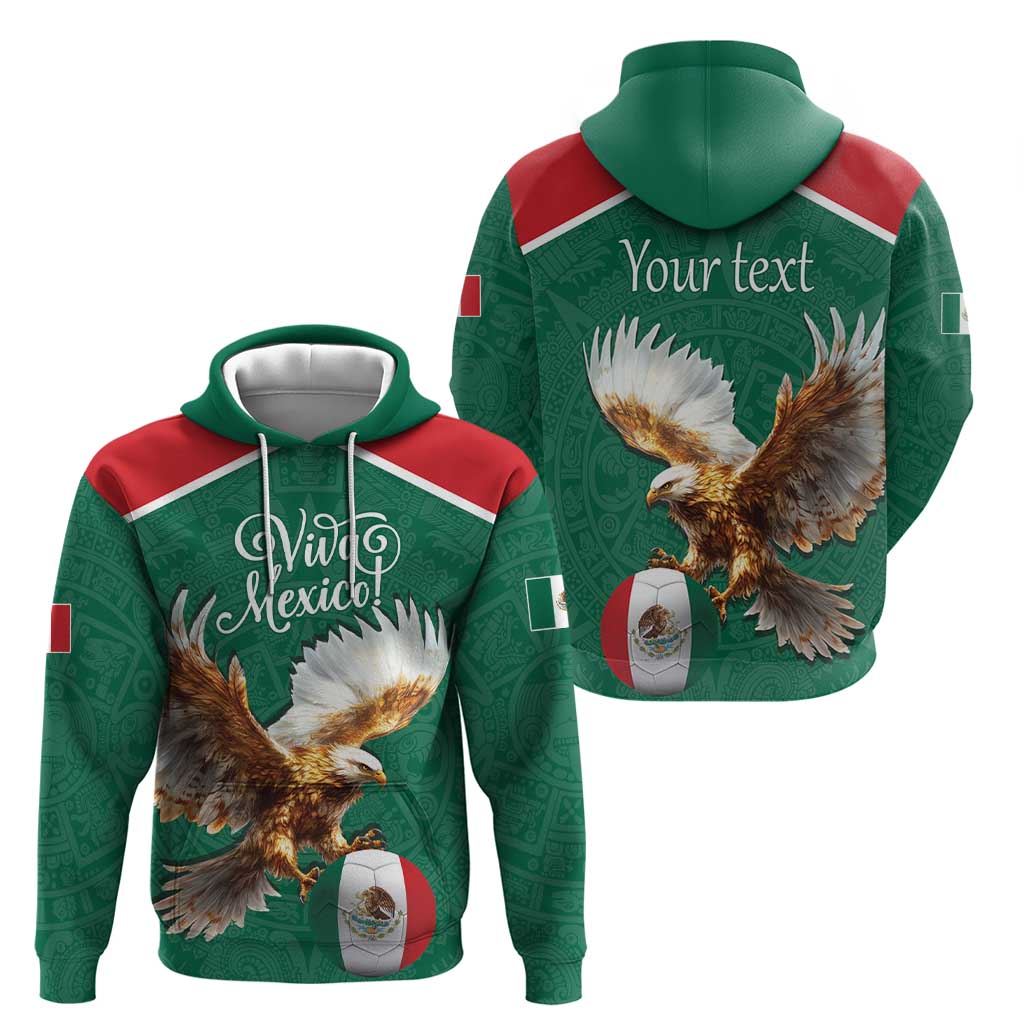 Personalized Viva Mexico Football Hoodie Mexican Eagle Mascot with Sporty Style LT17