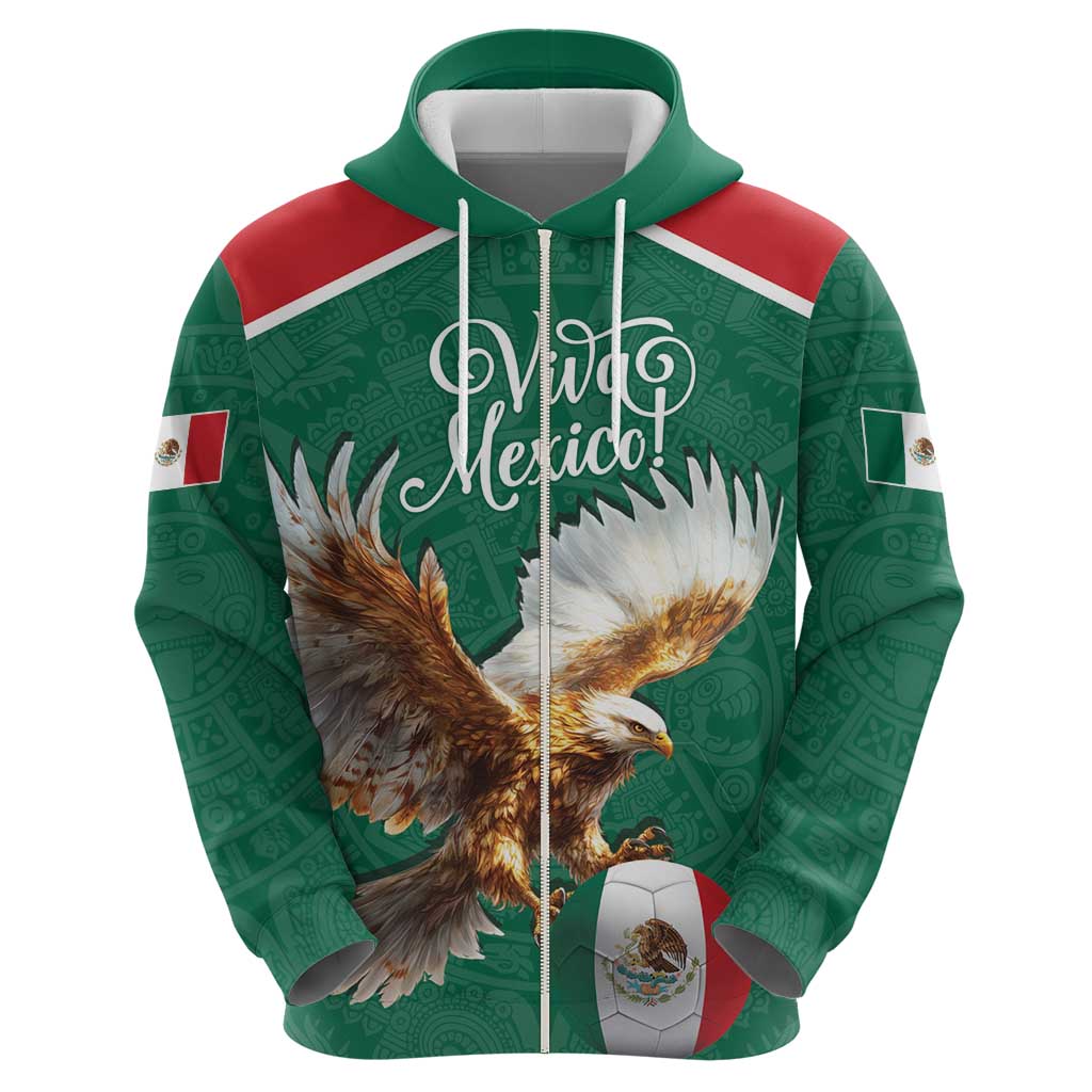 Personalized Viva Mexico Football Hoodie Mexican Eagle Mascot with Sporty Style LT17