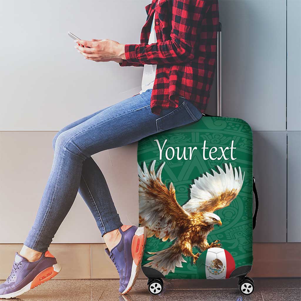 Personalized Viva Mexico Football Luggage Cover Mexican Eagle Mascot with Sporty Style LT17
