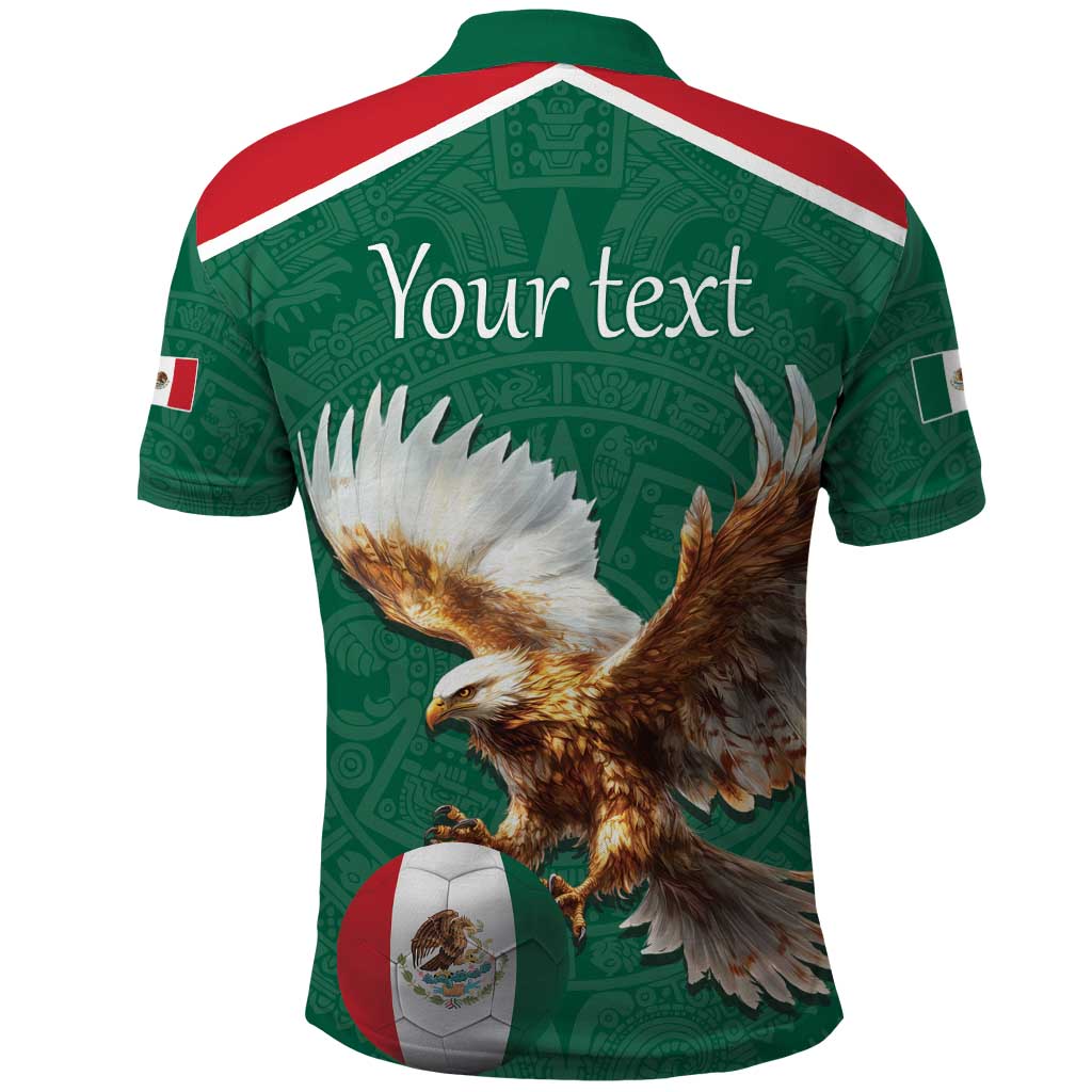Personalized Viva Mexico Football Polo Shirt Mexican Eagle Mascot with Sporty Style LT17