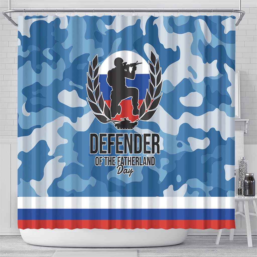 Russia Defender of the Fatherland Day Shower Curtain 23th February LT17