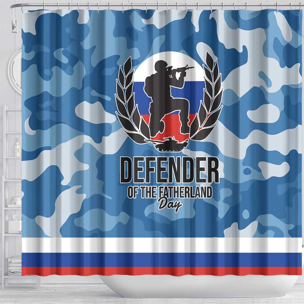 Russia Defender of the Fatherland Day Shower Curtain 23th February LT17