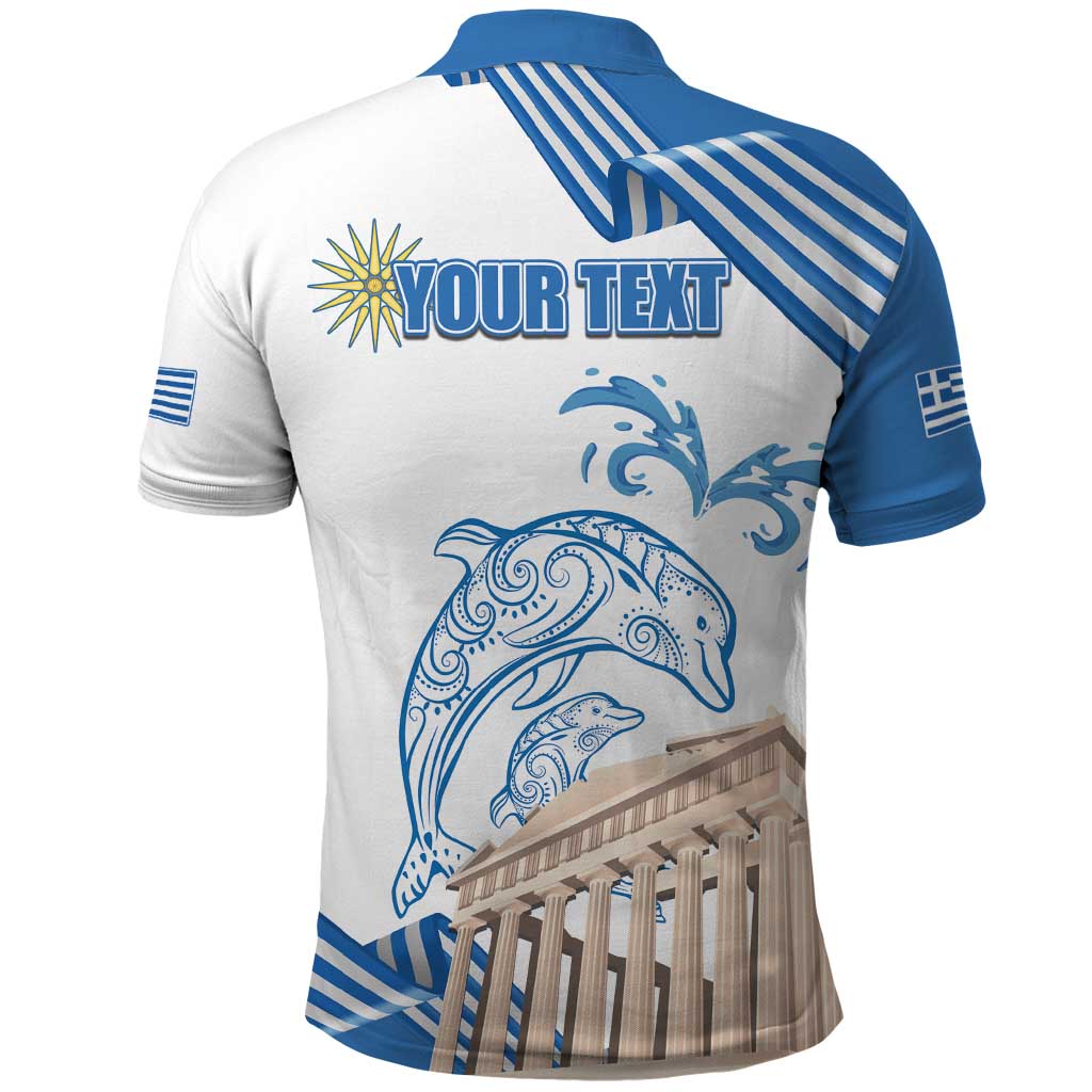 Personalized Greece Greek Independence Day Polo Shirt Dolphin and Parthenon LT17