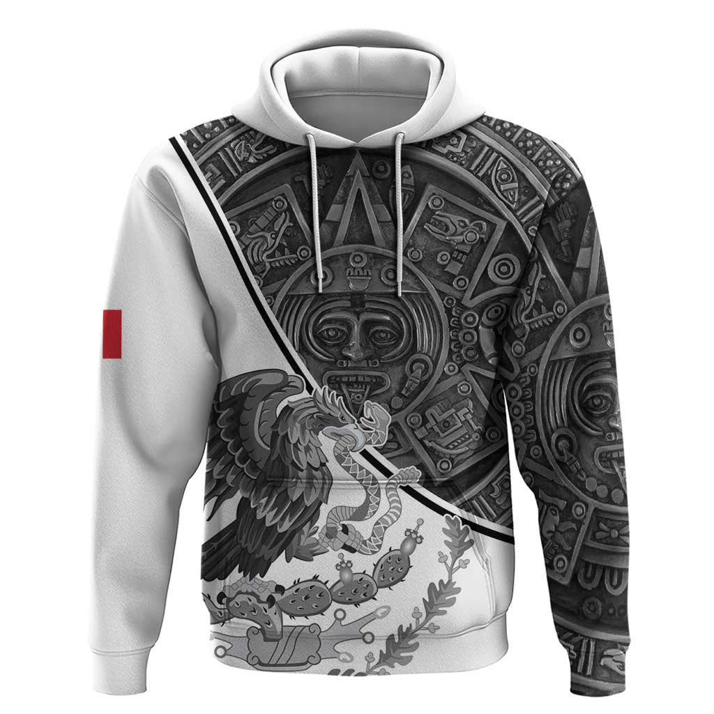 Personalized Mexico Aztec Calendar Hoodie Flag and Coat of Arms LT17