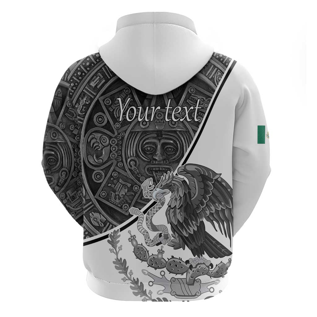 Personalized Mexico Aztec Calendar Hoodie Flag and Coat of Arms LT17