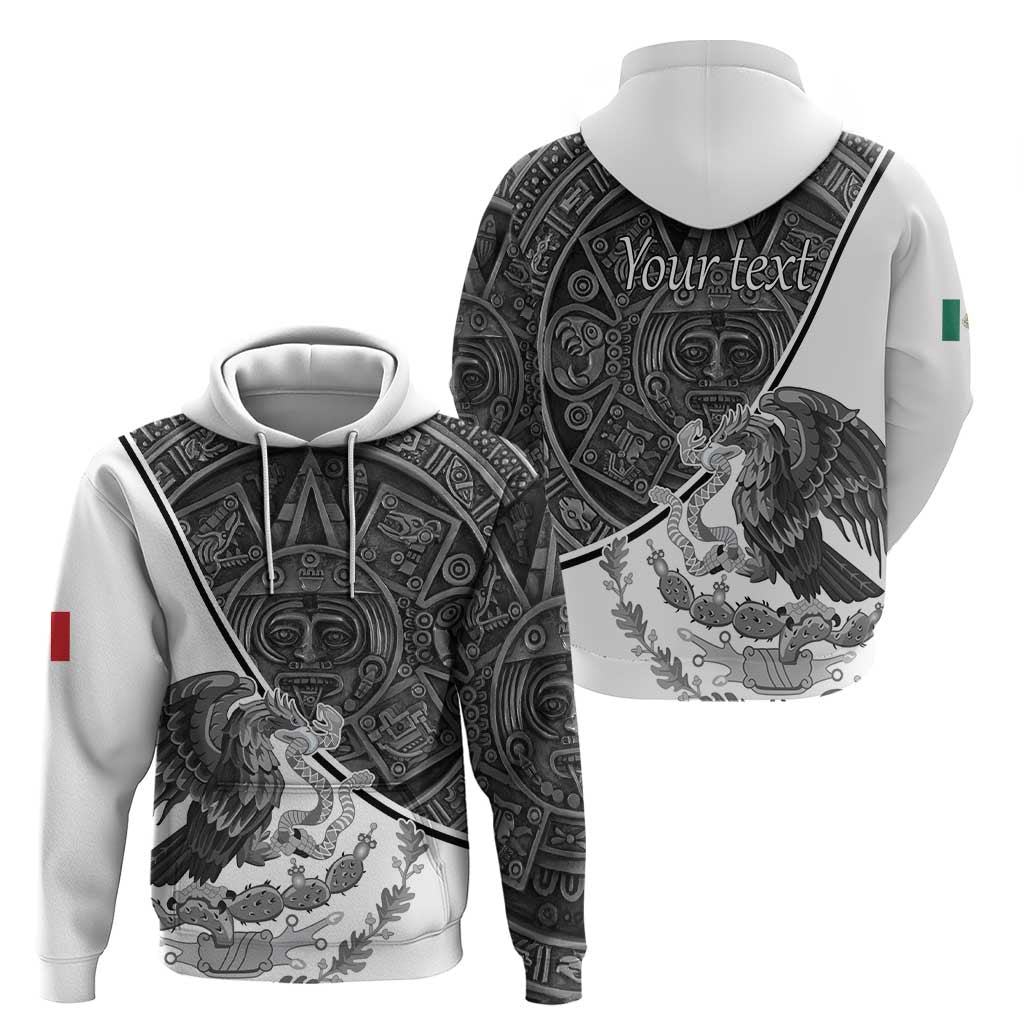 Personalized Mexico Aztec Calendar Hoodie Flag and Coat of Arms LT17