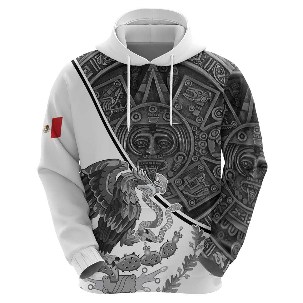Personalized Mexico Aztec Calendar Hoodie Flag and Coat of Arms LT17
