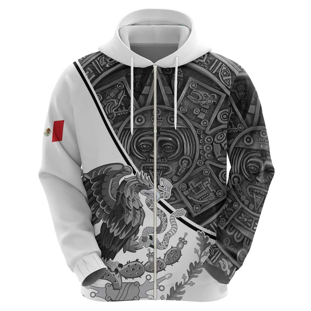 Personalized Mexico Aztec Calendar Hoodie Flag and Coat of Arms LT17