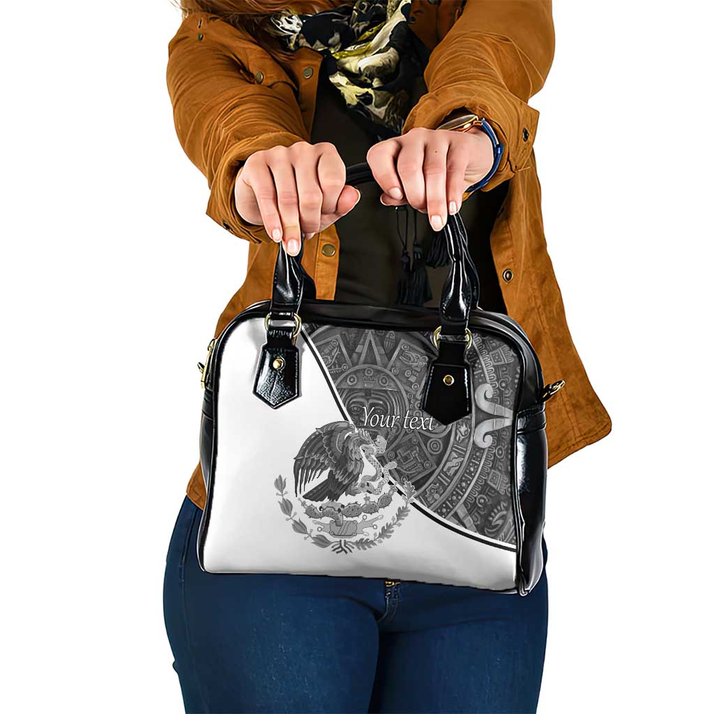 Personalized Mexico Aztec Calendar Shoulder Handbag Flag and Coat of Arms LT17