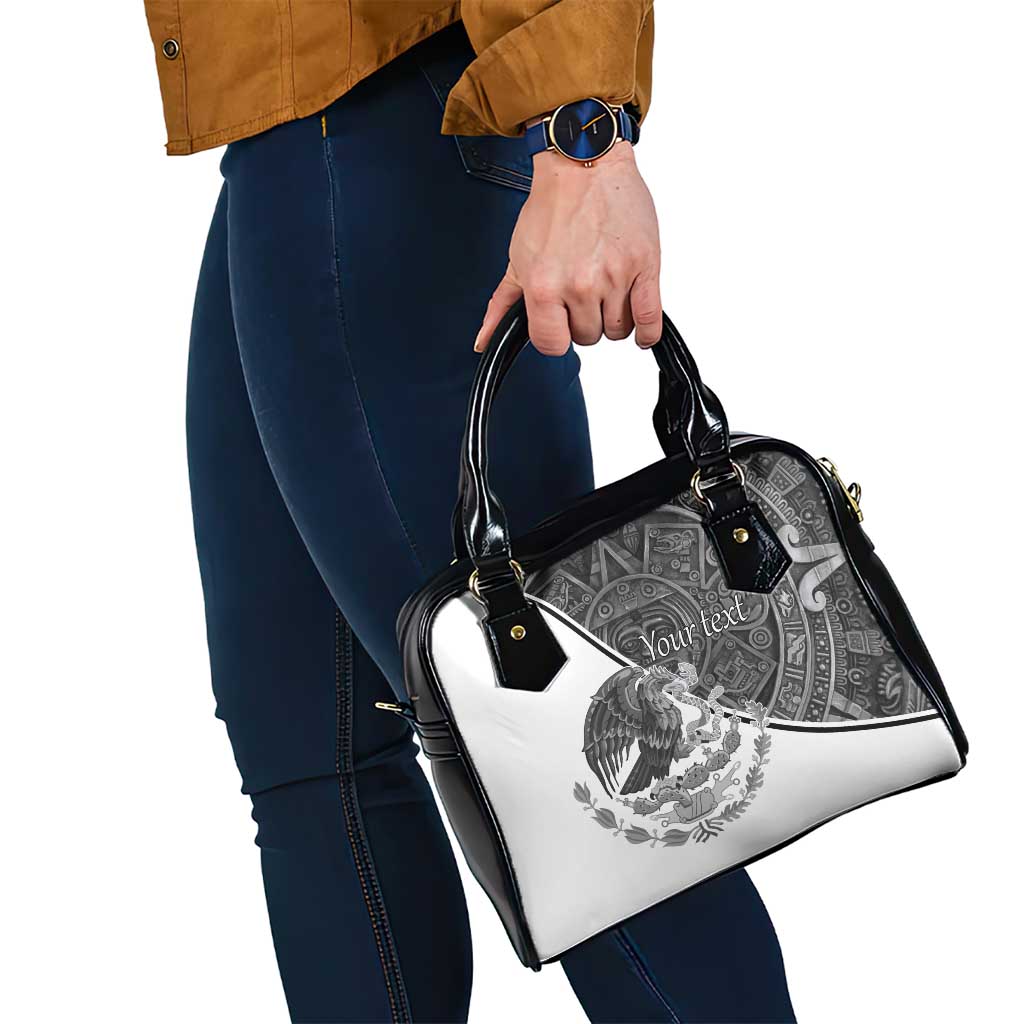 Personalized Mexico Aztec Calendar Shoulder Handbag Flag and Coat of Arms LT17