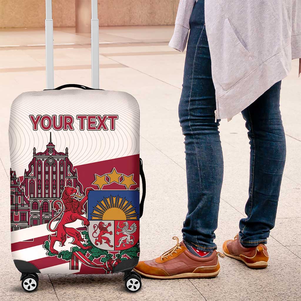 Personalized Riga Town Hall Square Latvia Luggage Cover Coat of Arms LT17
