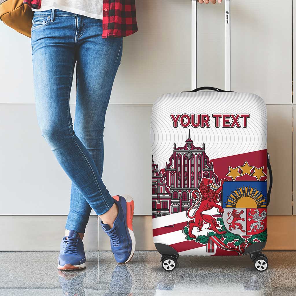 Personalized Riga Town Hall Square Latvia Luggage Cover Coat of Arms LT17