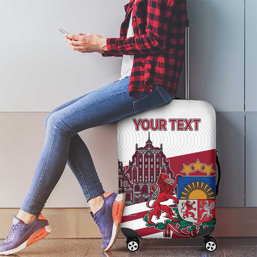 Personalized Riga Town Hall Square Latvia Luggage Cover Coat of Arms LT17