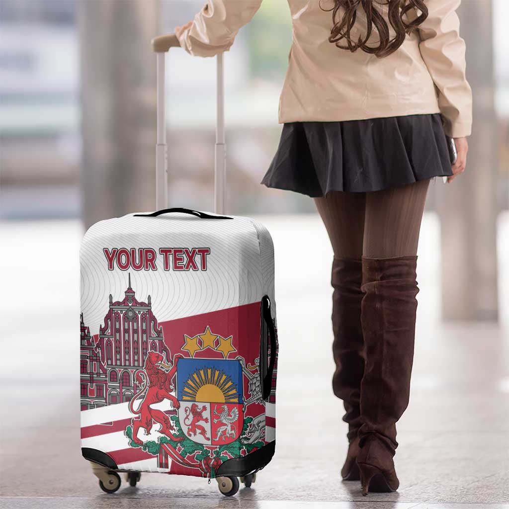 Personalized Riga Town Hall Square Latvia Luggage Cover Coat of Arms LT17