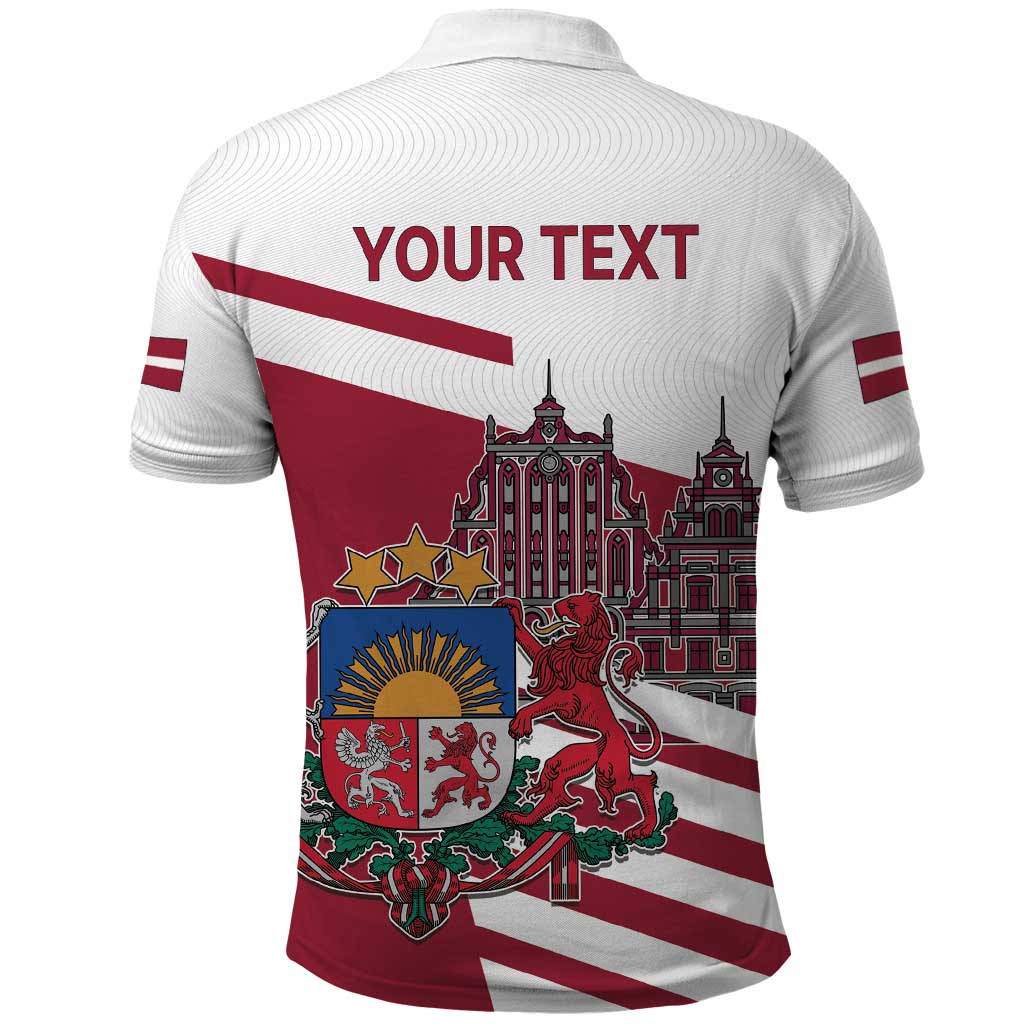 Personalized Riga Town Hall Square Latvia Polo Shirt Coat of Arms LT17