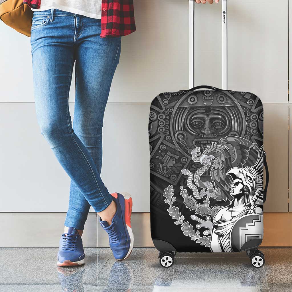 Mexico Aztec Warrior Luggage Cover Huitzilopochtli With Aztec Calendar LT17