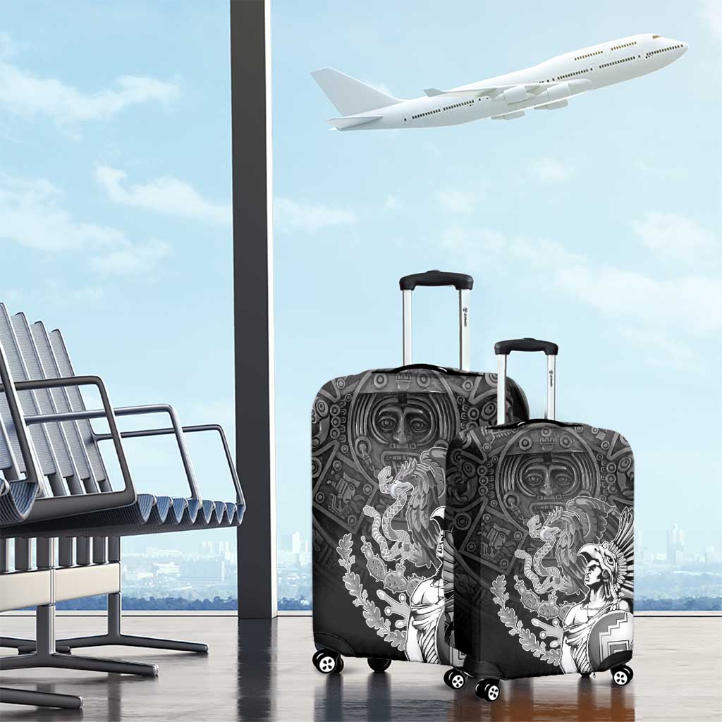 Mexico Aztec Warrior Luggage Cover Huitzilopochtli With Aztec Calendar LT17