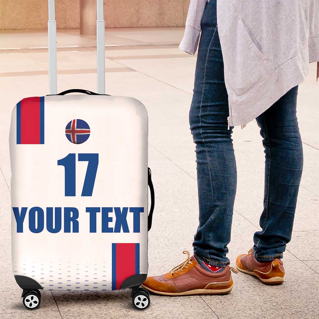 Custom Iceland Football Luggage Cover White with Flag Style LT17