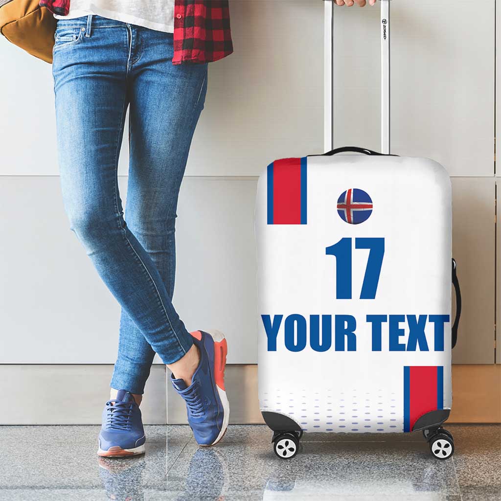 Custom Iceland Football Luggage Cover White with Flag Style LT17