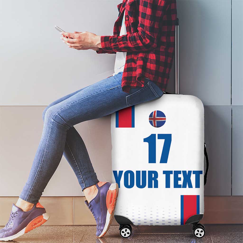 Custom Iceland Football Luggage Cover White with Flag Style LT17