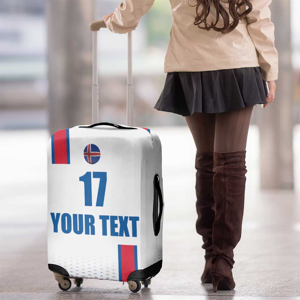 Custom Iceland Football Luggage Cover White with Flag Style LT17