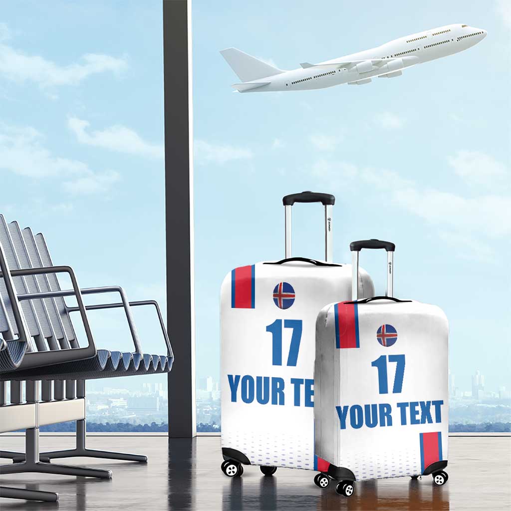 Custom Iceland Football Luggage Cover White with Flag Style LT17