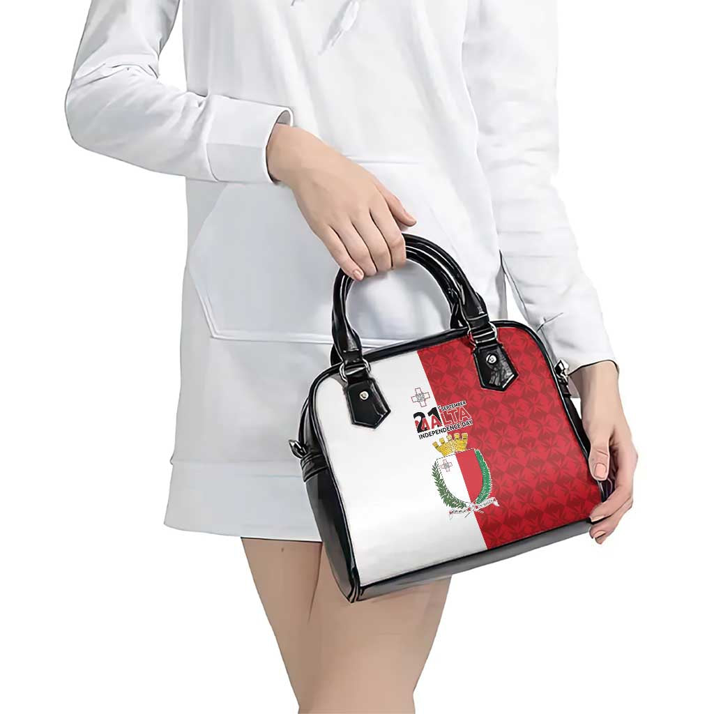 Malta Independence Day Shoulder Handbag Flag Style with Coat of Arms LT17