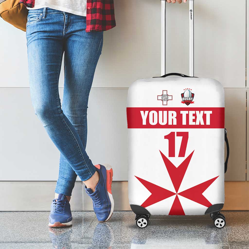 Custom Malta Rugby Luggage Cover Maltese Cross LT17
