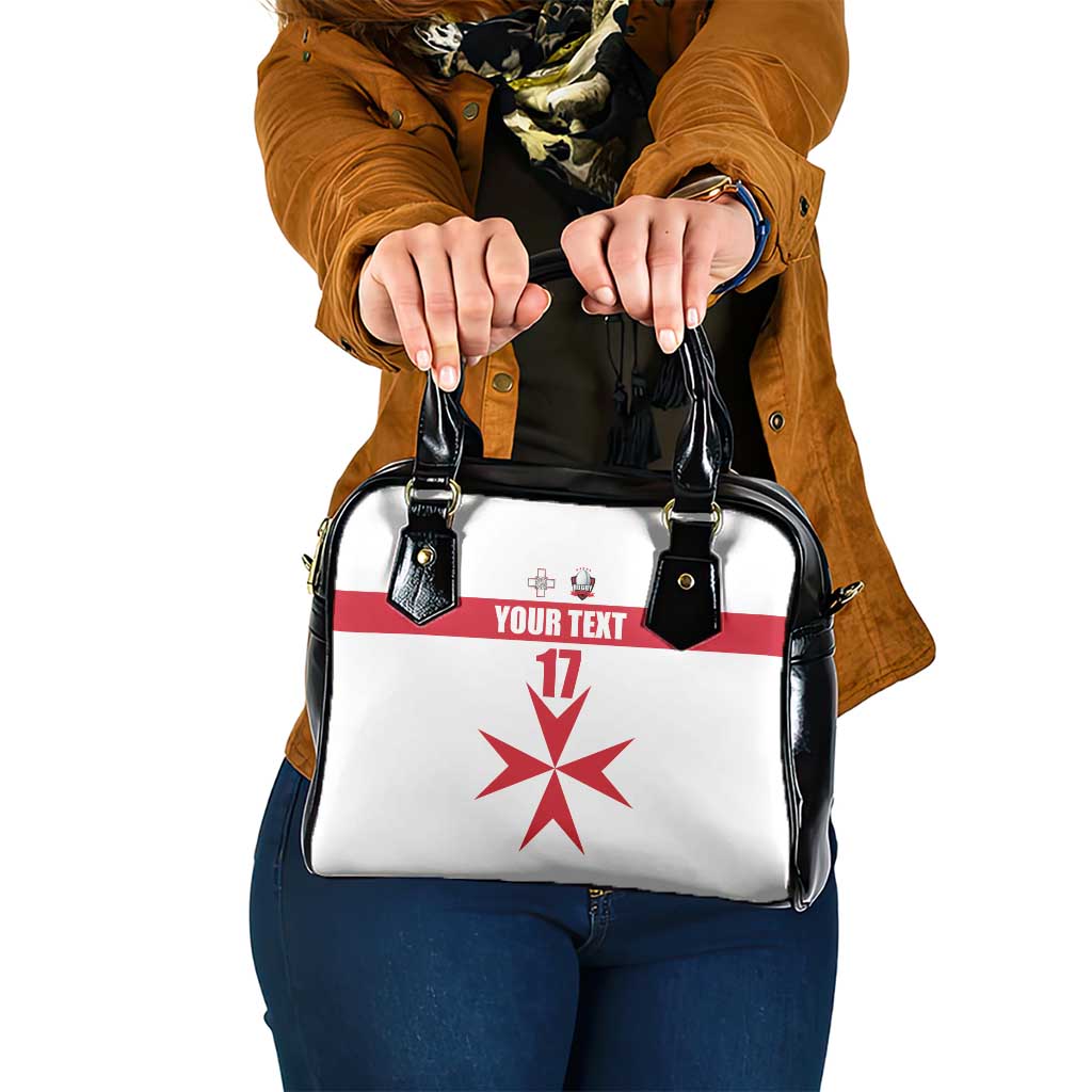 Custom Malta Rugby Shoulder Handbag Maltese Cross LT17
