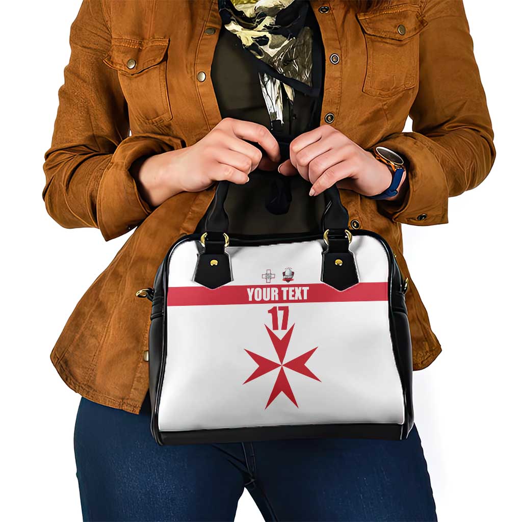 Custom Malta Rugby Shoulder Handbag Maltese Cross LT17