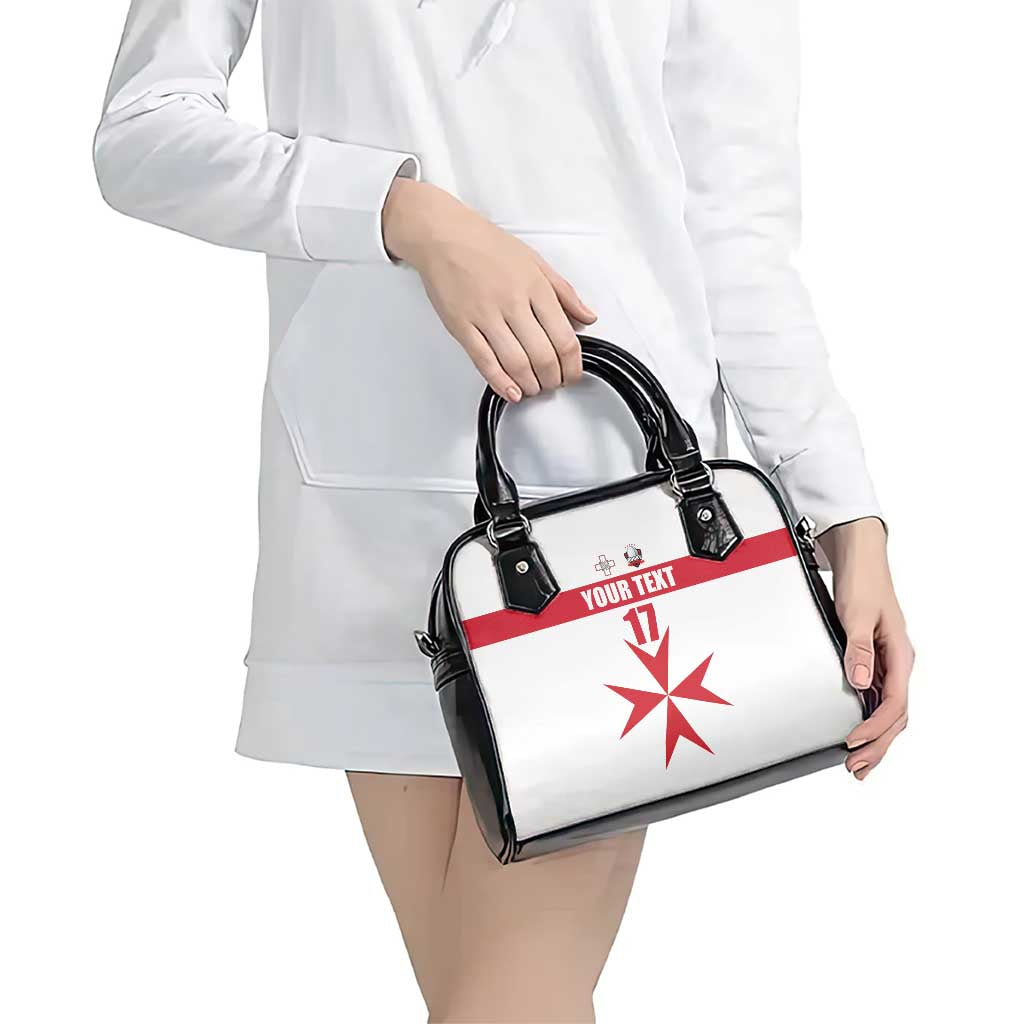 Custom Malta Rugby Shoulder Handbag Maltese Cross LT17