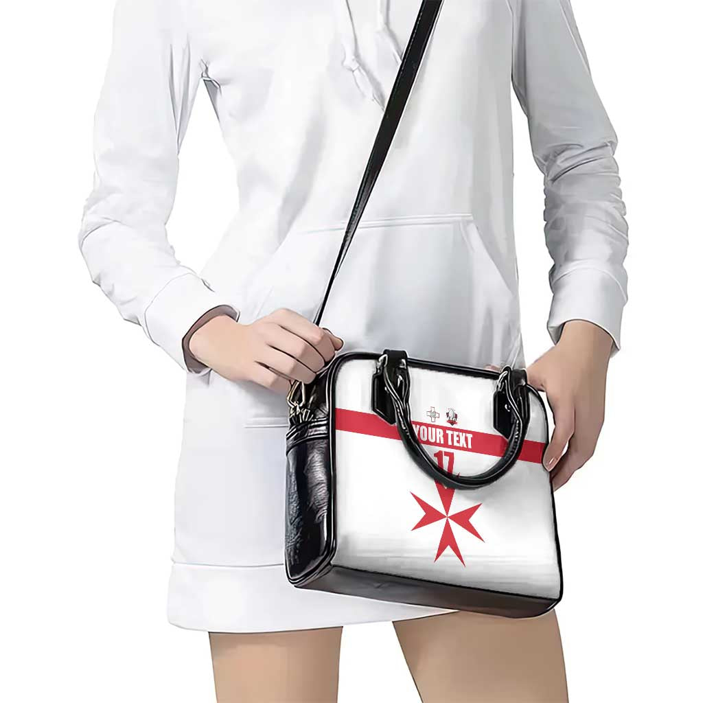 Custom Malta Rugby Shoulder Handbag Maltese Cross LT17
