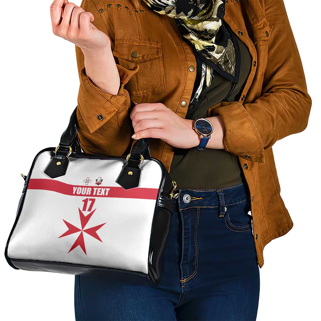 Custom Malta Rugby Shoulder Handbag Maltese Cross LT17