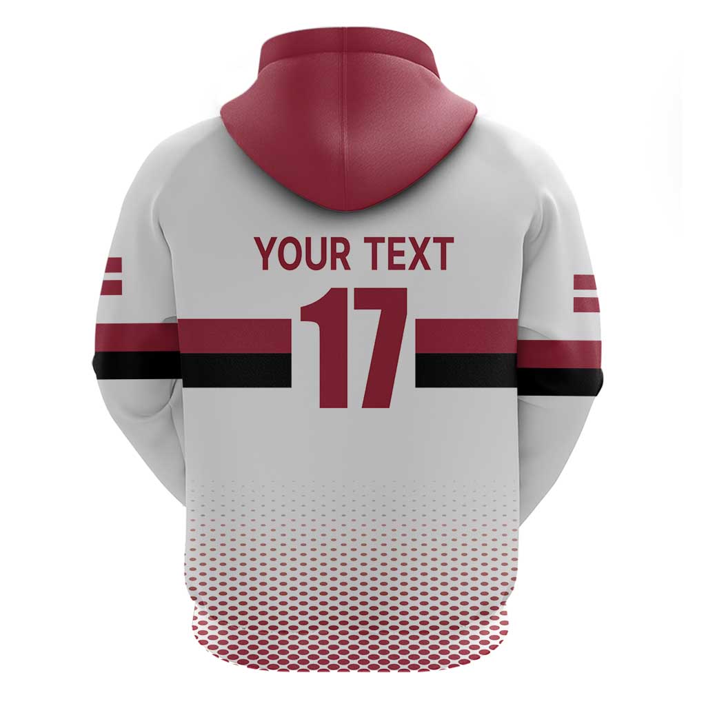 Custom Latvia Ice Hockey Champions Hoodie Come on Latvija White style LT17