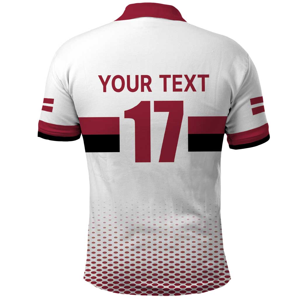 Custom Latvia Ice Hockey Champions Polo Shirt Come on Latvija White style LT17