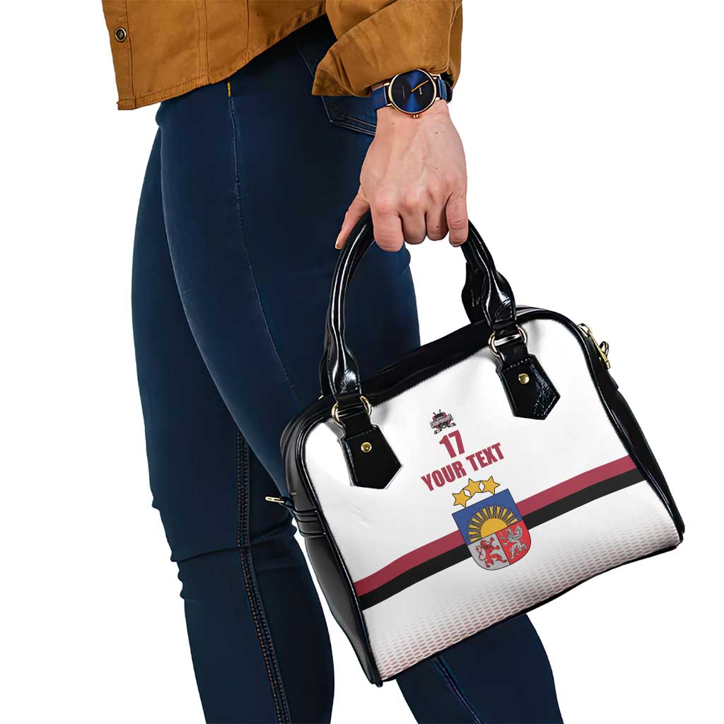 Custom Latvia Ice Hockey Champions Shoulder Handbag Come on Latvija White style LT17